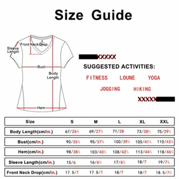 icyzone Damen Sport Fitness T-Shirt Kurzarm V-Ausschnitt Laufshirt Shortsleeve Yoga Top 3er Pack (XL, Charcoal/Red Bud/Pink) - 7