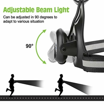 iMage Lauflampe Joggen Brustlampe 90° drehbar LED Lauflicht USB wiederaufladbar Running Light für Nachtsport - 2