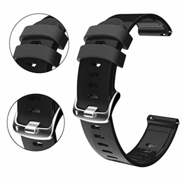 kexinda Sport-Silikon-Uhr-Band-Fitness-Armband-Silikon-Bügel kompatibel mit Garmin/Huawei/Samsung 20mm, schwarz - 5