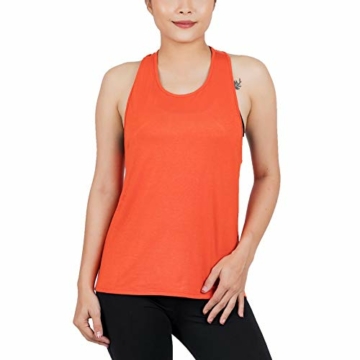 Lofbaz Workout Tops für Damen Yoga Kleidung Damen Sporthemden Gymnastik-Lauftanks Aktive Fitness Sportbekleidung Muskelshirt Orange M - 5