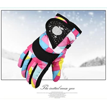 min-bmao Skihandschuhe Kinder Baby - Winterhandschuhe Fäustlinge Kinder Wasserdicht- Winter Handschuhe Jungen Mädchen für 3-12 Jahre Kinder Handschuhe Outdoor Sport Laufhandschuhe - 2