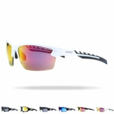 NAKED Optics Sports Sunglasses (RUSH Halfframe White/Lens Red) - 1