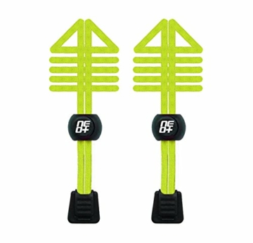 Packungen von elastischen Lock Schnürsenkel für Laufen und Triathlon ? UK Neon Gelb - 