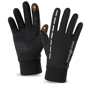 sport2people Winter Thermo Touchscreen Handschuhe für Herren & Damen, Anti-Rutsch Wasserabweisend Winterhandschuhe, Thermo Laufhandschuhe, Sporthandschuhe zum Laufen, Radfahren, Skifahren, Arbeiten - 1