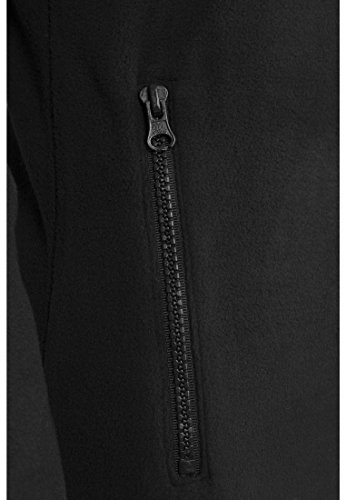 Urban Classics TB1728 Ladies Polar Fleece Zip Hoodie - Damen Outdoor Fleecejacke einfarbig mit Kapuze und verlängertem Rückenteil - black, Größe XL - 6