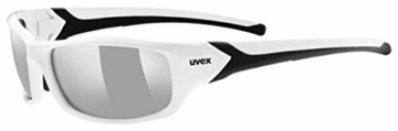 uvex Unisex – Erwachsene, sportstyle 211 Sportbrille, white black/silver, one size - 1