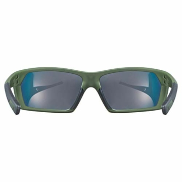 uvex Unisex – Erwachsene, sportstyle 225 Sportbrille, olive green/red, one size - 4