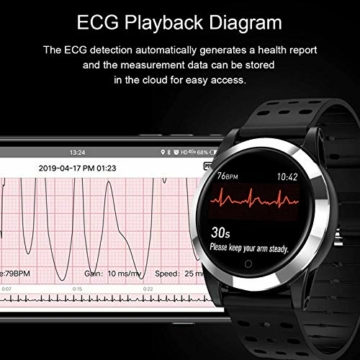 WEINANA Smart Watch PPG Herzfrequenz Fitness Tracker Blutdruckuhr IP68 Wasserdichtes Smart Armband(Color:D.) - 3