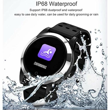 WEINANA Smart Watch PPG Herzfrequenz Fitness Tracker Blutdruckuhr IP68 Wasserdichtes Smart Armband(Color:D.) - 7