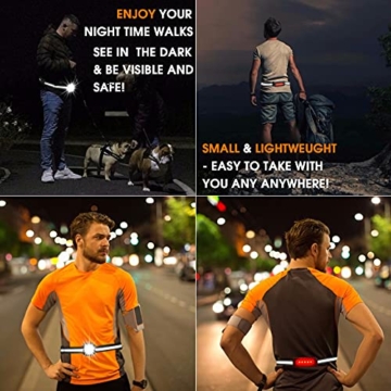 West Biking Lauflicht - USB Wiederaufladbare Lauflampe Joggen Licht wasserdicht, 60° Einstellbarer Brustlampe Taille Lampe zum Laufen, LED-Lauflicht Sport mit Reflektoren für Läufer Angeln Camping - 8