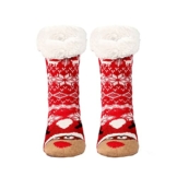 Woohooens Winter 1 Paar Damen Warme Pantoffel Socken Fuzzy Socken Fleece Rutschfeste Pantoffel Socken Plüs schohr Socken Super Weiche Warme Socken - 1