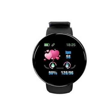 YUECI Herren Damen Smartwatch Schlafüberwachung Fitness Tracker Armband Fitness Armbanduhr Sportuhren Voller Touch Screen Wasserdicht Bluetooth Smart Watch mit Pulsuhr und Blutsauerstoffsättigung - 1