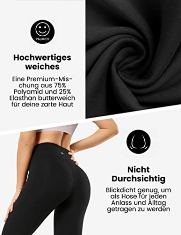 Yvette Damen Leggings Sporthose mit Mesh Hohe Taille Blickdicht Laufhose Fitness Yoga Hosen Streetwear,Schwarz,M - 4