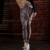 Zarupeng Leggings mit Schlangenprint, Damen Sport Gym Yogahose Workout Mid Waist Running Hosen Slim Fitness Elastische Jogginghose Sportleggings (S, Kaffee) - 2