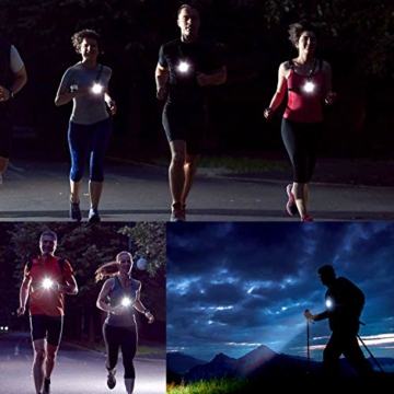 Zenoplige Sports Lauflicht, USB Wiederaufladbare Lauflampe, LED Wasserdicht Leichtgewichts Lauflicht, Brustlampefür Laufen Joggen Angeln Camping Radfahren - 6