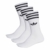 adidas 3 Stripes Crew Socks Socken 3er Pack (39-42, white/black) - 