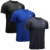 MEETWEE Sportshirt Herren, Laufshirt Kurzarm Mesh Funktionsshirt Atmungsaktiv Kurzarmshirt Sports Shirt Trainingsshirt für Männer, Schwarz+grau+blau, M - 1