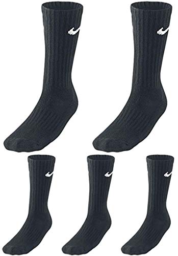 Nike Socken 5 Paar Herren Damen Sparset Tennissocken Sportsocken Laufsocken Paket Bundle, Farbe:weiß, Größe:42-46 - 2