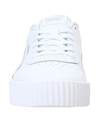 PUMA Damen Carina L Sneaker, White White Silver, 40 EU - 7