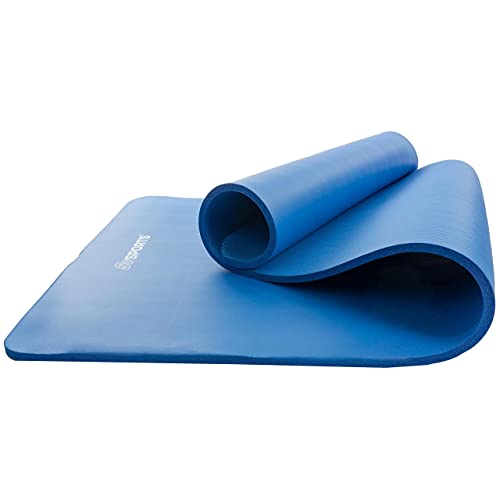 ScSPORTS Gymnastikmatte, Yoga Matte rutschfest mit Schultergurt, extra groß und dick, 190 cm x 80 cm x 1,5 cm, dunkelblau - 1