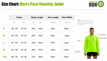 time to run Pace Leichte Winddichte Jogging Laufjacke Mit Taschen für Herren L Blau - 8