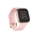 Fitbit Versa 2 – Gesundheits- und Fitness-Smartwatch mit Sprachsteuerung, Schlafindex und Musikfunktion, Crème/Kupferrosé, mit Alexa-Integration - 1