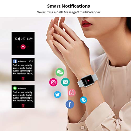 Smartwatch, Fitness Tracker Uhr 1.3" HD Voll Touchscreen, Damen Herren Uhren Watch für Android IOS, IP68 Fitness Uhr mit Pulsmesser Schlafmonitor Stoppuhr Musiksteuerung, Sportuhr Aktivitätstracker - 4
