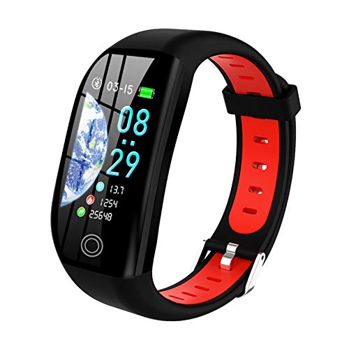 Tipmant Fitness Armband mit Pulsmesser Blutdruckmessung Smartwatch Fitness Tracker Wasserdicht IP68 Fitness Uhr Schrittzähler Pulsuhr Sportuhr für Damen Herren Kinder ios iPhone Android Handy (Rot) - 1