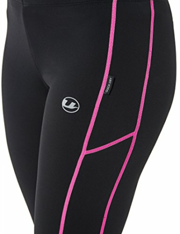 Ultrasport Damen Thermo-Dynamic lang Laufhose, Schwarz/Neon Pink, XL - 4