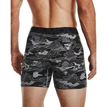 Under Armour Men's Charged Cotton 6-inch Novelty Boxerjocks 3-Pack , Mod Gray (011)/Mod Gray , Large - 3