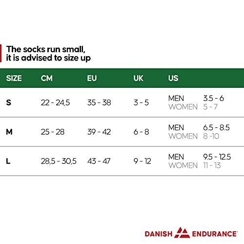 DANISH ENDURANCE Quarter Pro Sportsocken, Laufsocken für Damen und Herren 1, 3 oder 5 Paare (5x Schwarz, EU 43-47) - 5