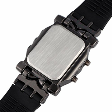 Armbanduhr Elektronische LED Binäre Armbanduhr Herren Weiblich Digitaluhr PU Armband Uhr mit Datum und Woche Funktion - 9