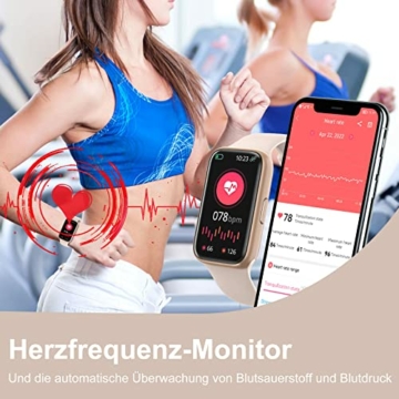 BingoFit Fitness Tracker, Fitness Armband Uhr mit Schrittzähler Uhr Pulsuhr Schlafmonitor Blutsauerstoff SpO2, 1,47