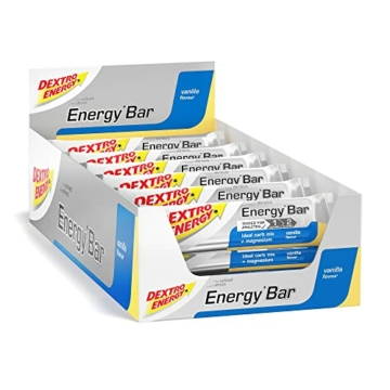 Dextro Energy Energy Bar - Leckerer kohlenhydratreicher und energieliefernder Riegel mit Magnesium für Indoor und Ausdauer Fitness Sportler - Vanille - 24 x 50 g (24er Pack) - 1