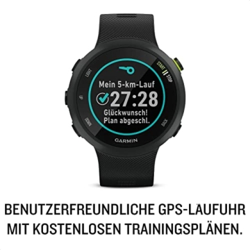 Garmin Forerunner 45 – GPS-Laufuhr mit umfangreichen Lauffunktionen, Trainingsplänen, Herzfrequenzmessung am Handgelenk, Smartphone Benachrichtigungen, Schwarz - 2