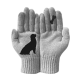 Paar Damen-Winter-Touchscreen-Handschuhe für Hunde, warm, mit Fleece gefüttert, mit elastischen Bündchen, gestrickte Handschuhe, Finger, verdickte Krankenschwestermützen Für Damen Mit Knöpfen - 1