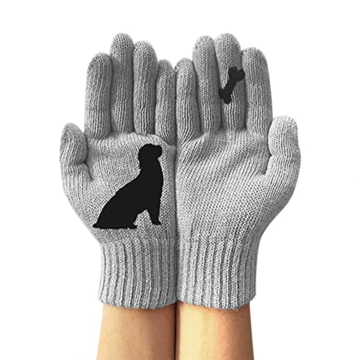 Paar Damen-Winter-Touchscreen-Handschuhe für Hunde, warm, mit Fleece gefüttert, mit elastischen Bündchen, gestrickte Handschuhe, Finger, verdickte Krankenschwestermützen Für Damen Mit Knöpfen - 4