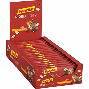 Powerbar Ride Energy Peanut-Caramel - Kohlenhydrat Eiweißriegel + Magnesium | 18 x 55g | 55g (18er Pack) - 1