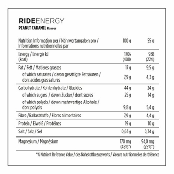 Powerbar Ride Energy Peanut-Caramel - Kohlenhydrat Eiweißriegel + Magnesium | 18 x 55g | 55g (18er Pack) - 5