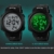 RSVOM Herren Digital Quarz Uhren mit Schwarz Silikon Armband 50M Wasserdicht Big Face Sport Armbanduhr mit Wecker Stoppuhr mit LED-Hintergrundbeleuchtung Digitaluhren für Männer - 4
