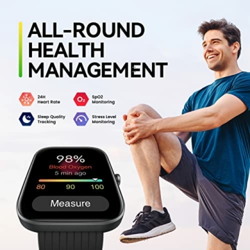 Amazfit Bip 3 Pro Smartwatch mit Herzfrequenz, SpO2-Monitor, 1,69