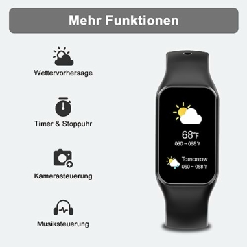 Blackview Smartwatch Herren Damen, Wasserdicht Fitnessuhr 1,47 Zoll Farbdisplay, Fitness Tracker mit Schrittzähler Schlafmonitor Herzfrequenz, Sportuhr mit 24 Sportmodi Smart Watch für Android iOS - 6