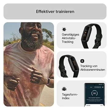 Fitbit Inspire 3 by Google – Gesundheits- & Fitness-Tracker Damen / Herren - Herzfrequenzmessung, Stressmanagement, Schlafanalyse & bis zu 10 Tage Akkulaufzeit – Fitnessuhr kompatibel mit Android/iOS - 3