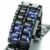 JewelryWe Herren Armbanduhr, Blau LED Digitaluhr Uhr Sportuhr Schwarz Armband Unisex Samurai Watch - 2