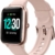 Smartwatch, Fitness Tracker 1.3" HD Voll Touchscreen, Damen Herren Watch für Android IOS, IP68 Fitness Uhr mit Pulsmesser Schlafmonitor Stoppuhr Musiksteuerung, Sportuhr Aktivitätstracker, Rose - 1