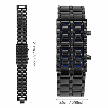 yuyte Elektronische Armbanduhr, Modische Stahlband, Digitales Led Armband, Luxus Edelstahlband Für Herren - 3