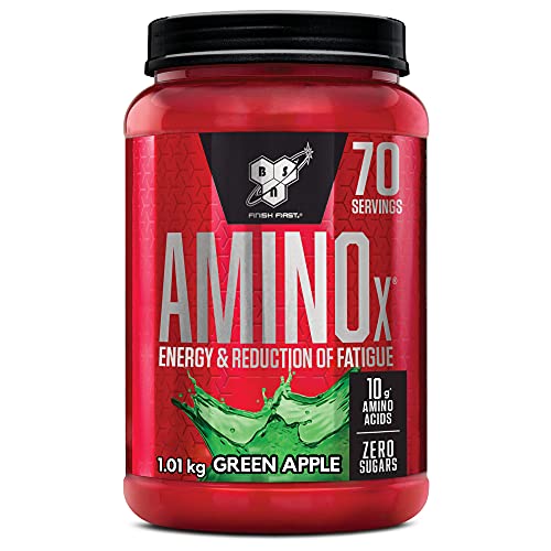 BSN Nutrition Amino X Supplement mit Vitamin D, Vitamin B6 und Aminosäuren, Grüner Apfel-Geschmack, 70 Portionen, 1kg - 1