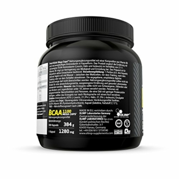 Olimp Sport Nutrition- BCAA 1100 Mega Caps. Aminosäuren Kapseln (300Stk). Hochdosiertes Nahrungsergänzungsmittel - 3