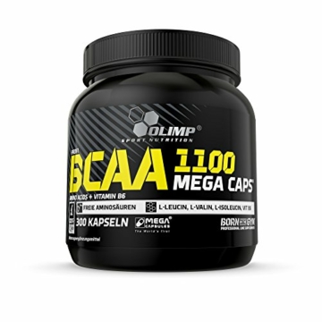 Olimp Sport Nutrition- BCAA 1100 Mega Caps. Aminosäuren Kapseln (300Stk). Hochdosiertes Nahrungsergänzungsmittel - 1