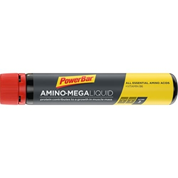 Powerbar Amino Mega Liquid Ampullen 20x25ml - Nahrungsergänzungsmittel mit Molkeneiweißhydrolysat und allen essentiellen Aminosäuren - 2